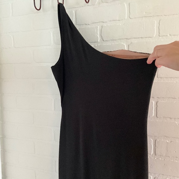 Mystic L.A. Sexy Gown One shoulder Lace Maxi Black dress Size L - Picture 14 of 16